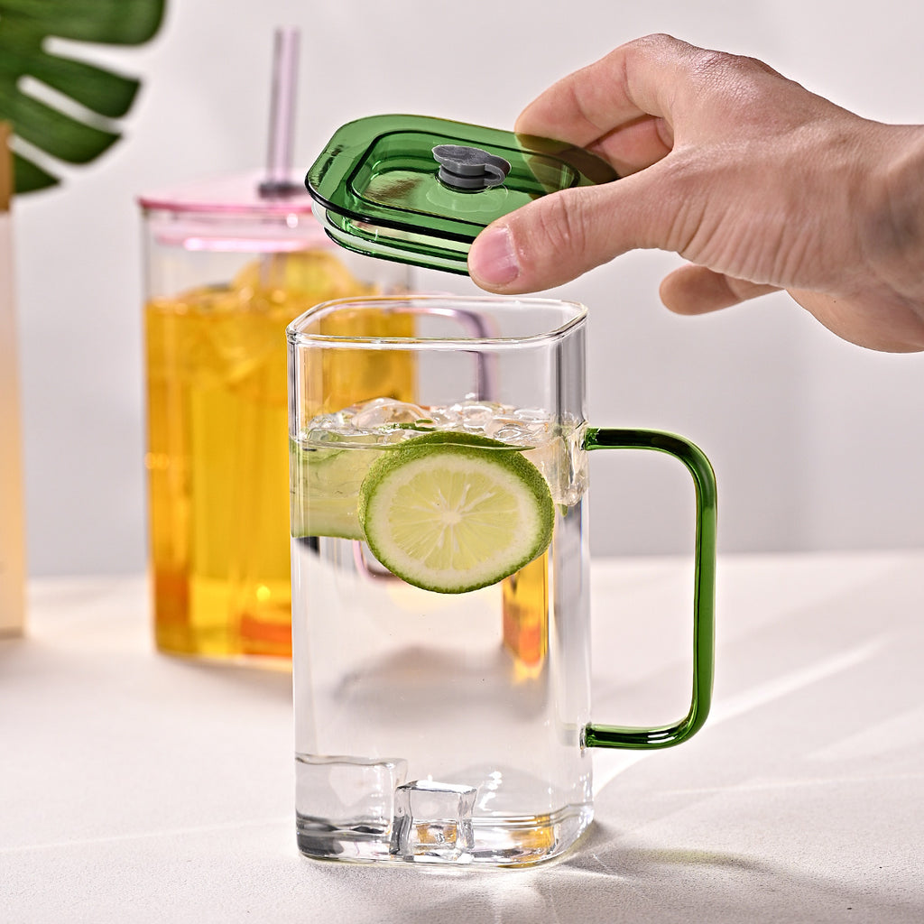 Large square straw cup