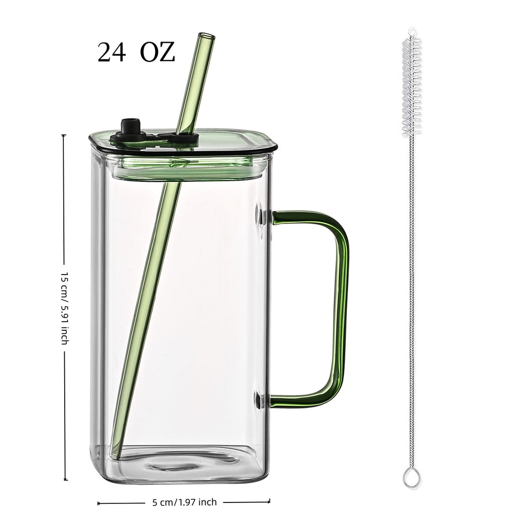 Large square straw cup
