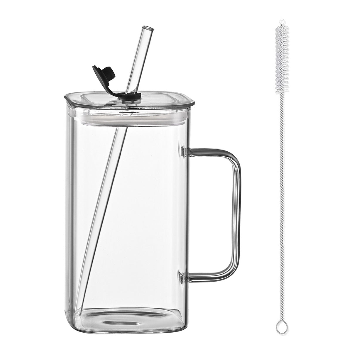 Large square straw cup