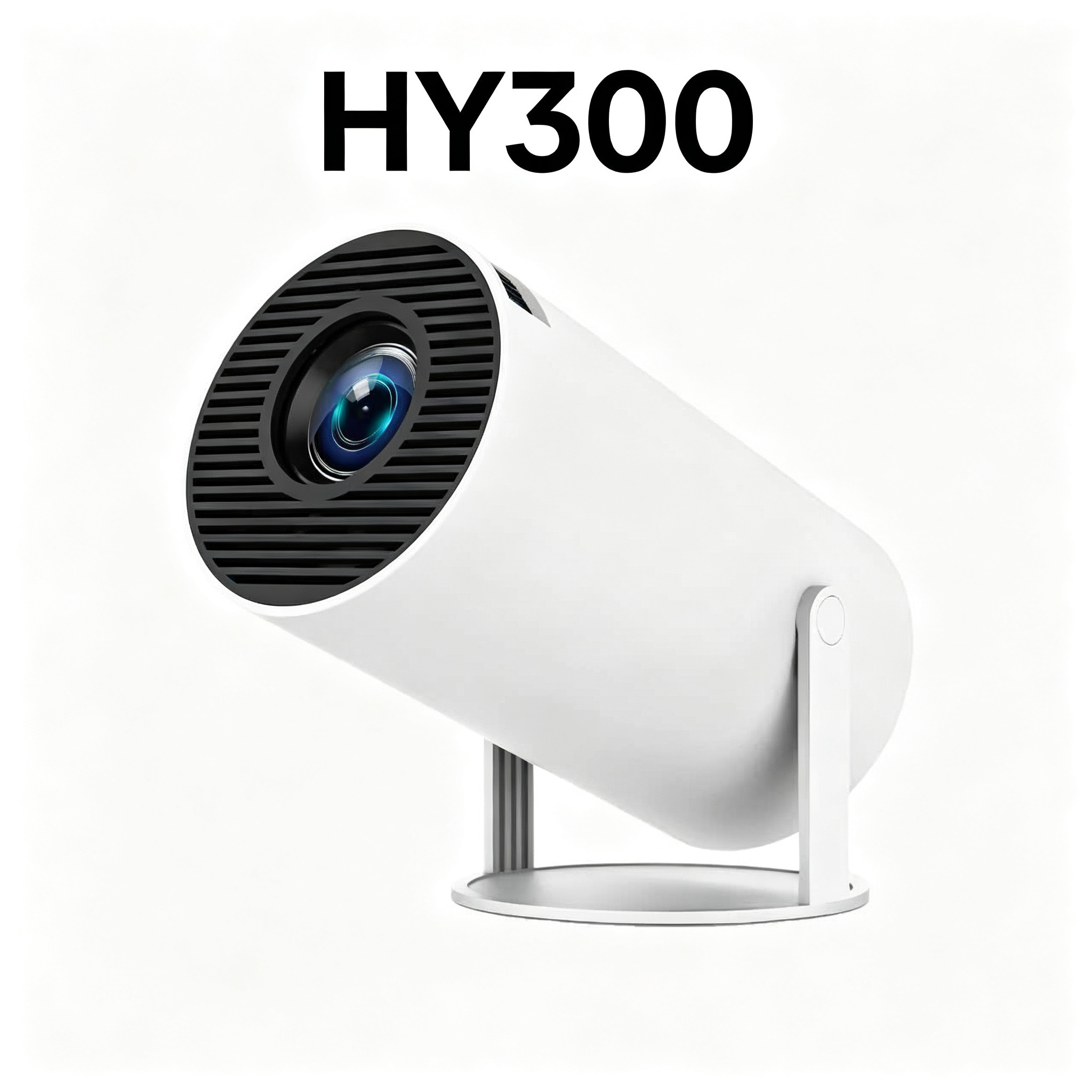 HY300 standard version portable projector directly connects to mobile phones and computers via WiFi 6, offering native 720P resolution, supporting 1080P decoding, and featuring built-in speakers. It is suitable for use in both home and outdoor settings.