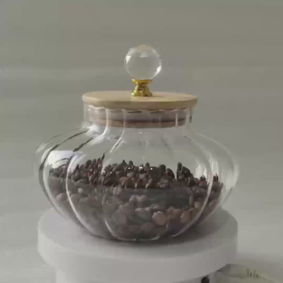 Striped apple jar